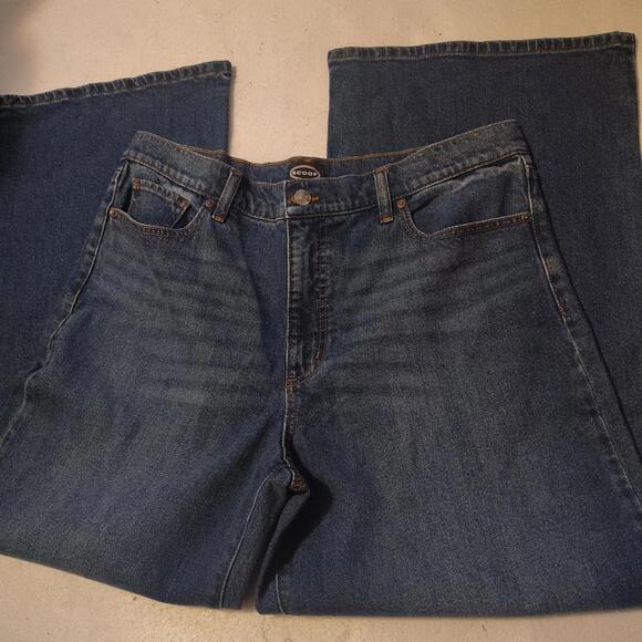 WOMEN'S SCOOP WIDE-LEGGED DARK WASH JEANS - SIZE 12 - Picture 2 of 5